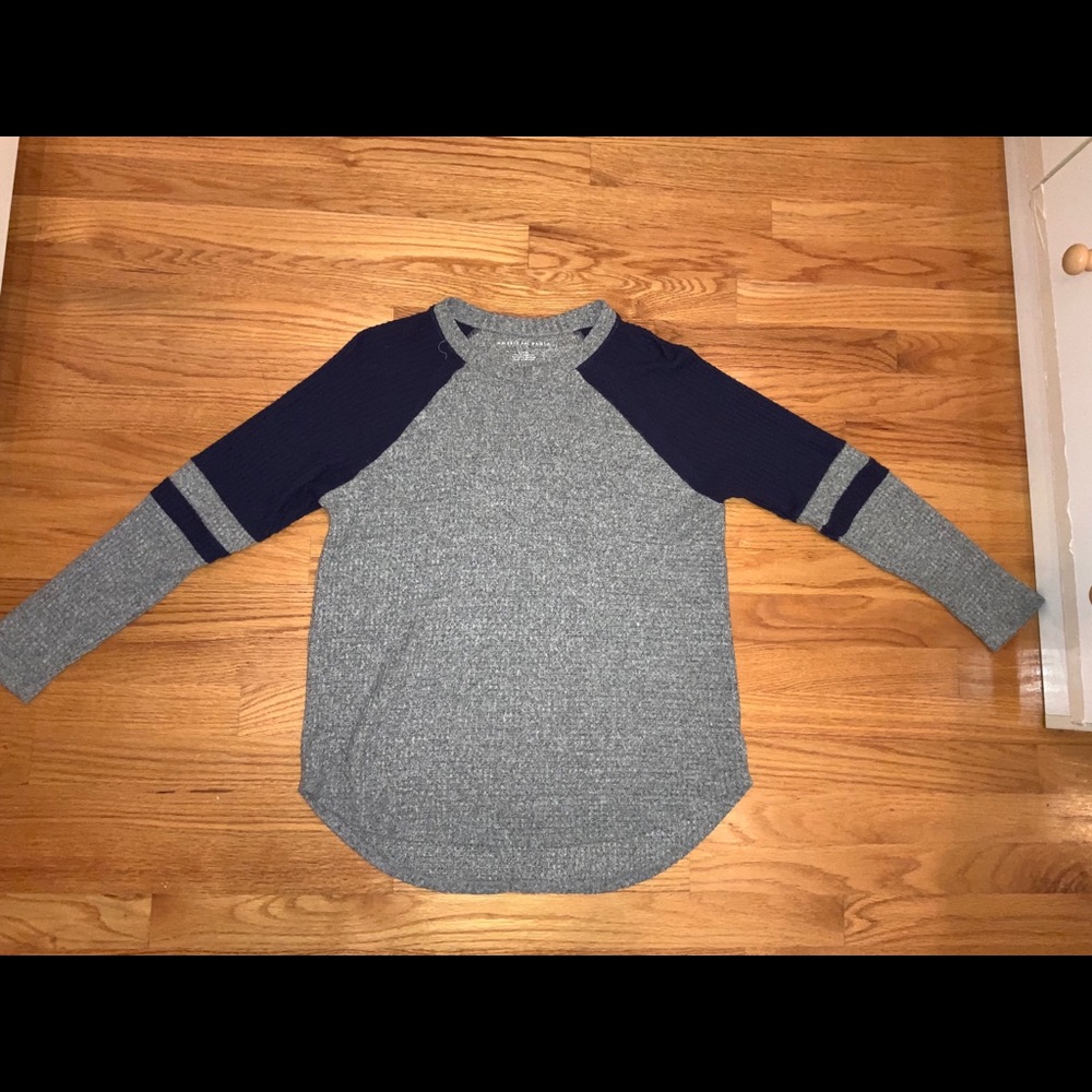 Gray and Blue Long Sleeve